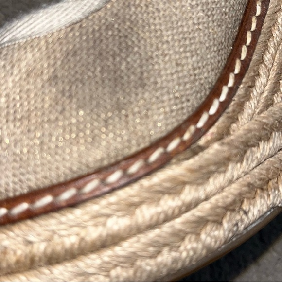 Tory Burch Jackie canvas natural peep-toe espadrille wedges - Picture 5 of 6